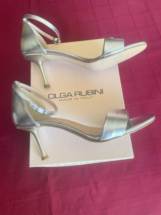 Sandália prateada 41 novas - Olga Rubina