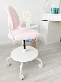 Krzesło biurkowe dziecięce do biurka Ikea Vimund różowe