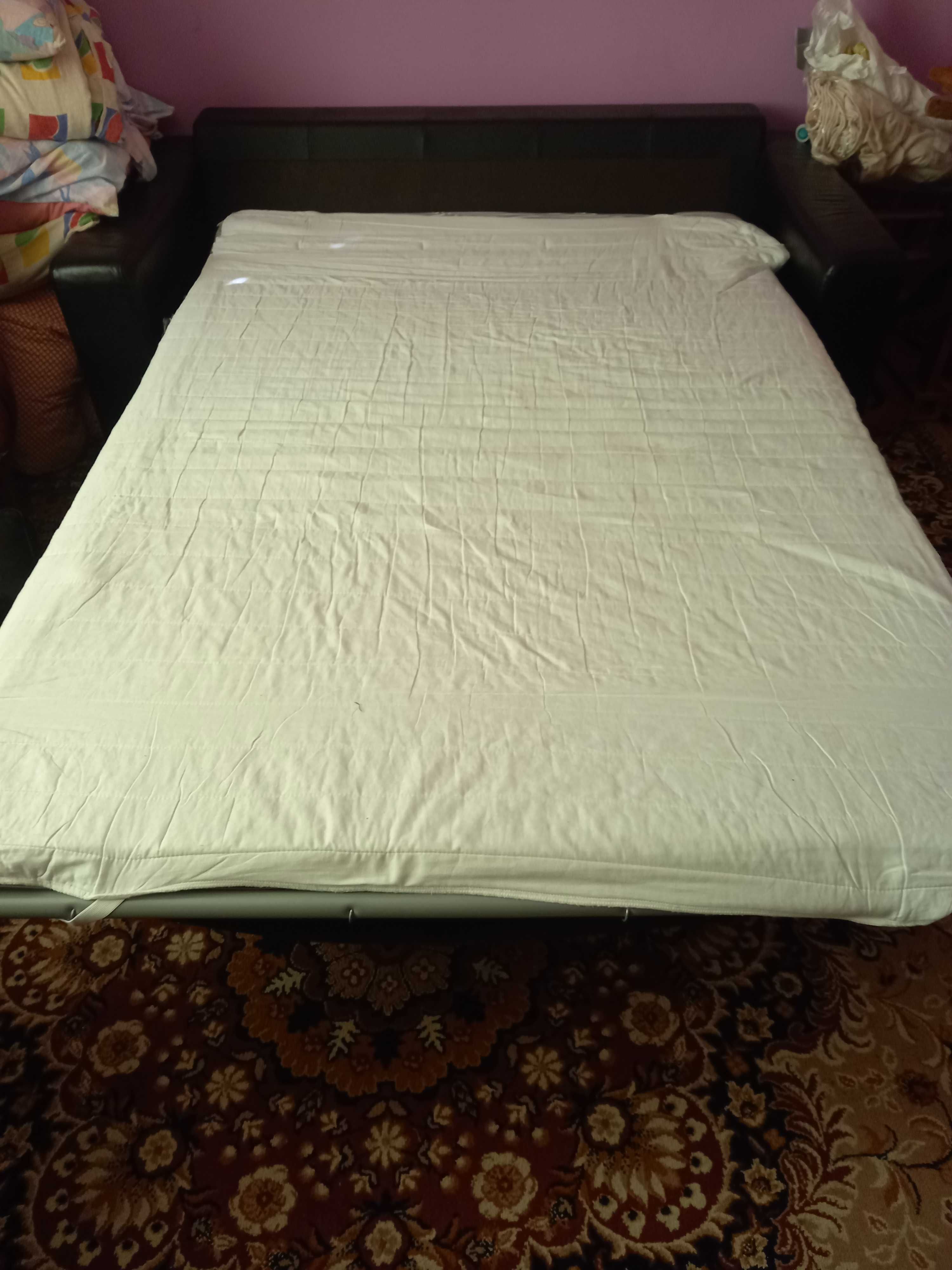 Sofa skòrzana czarna
