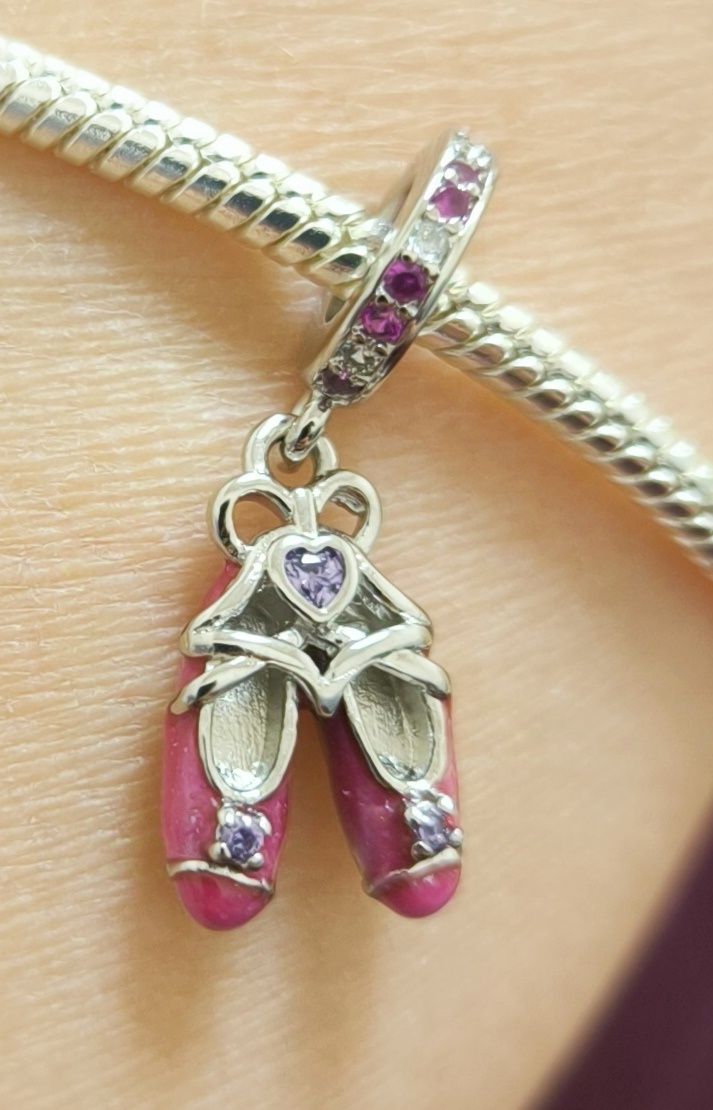 Zawieszka do bransoletki buty do baletu S925
