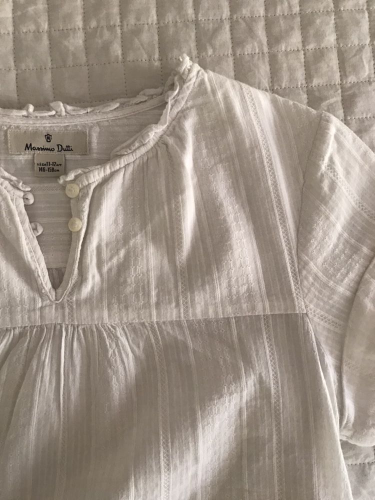 Blusas da Massimo Dutti branca para menina 11-12