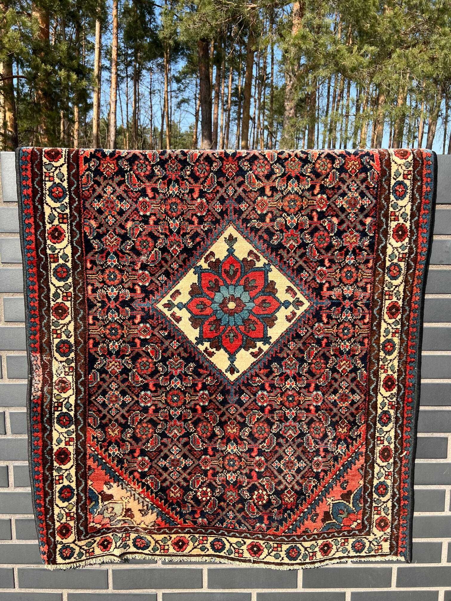 100 letni dywanik perski Iran Farahan 147x102 gal. 7 tys