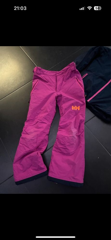 Spodnie kurtka komplet narciarski Helly Hansen 164