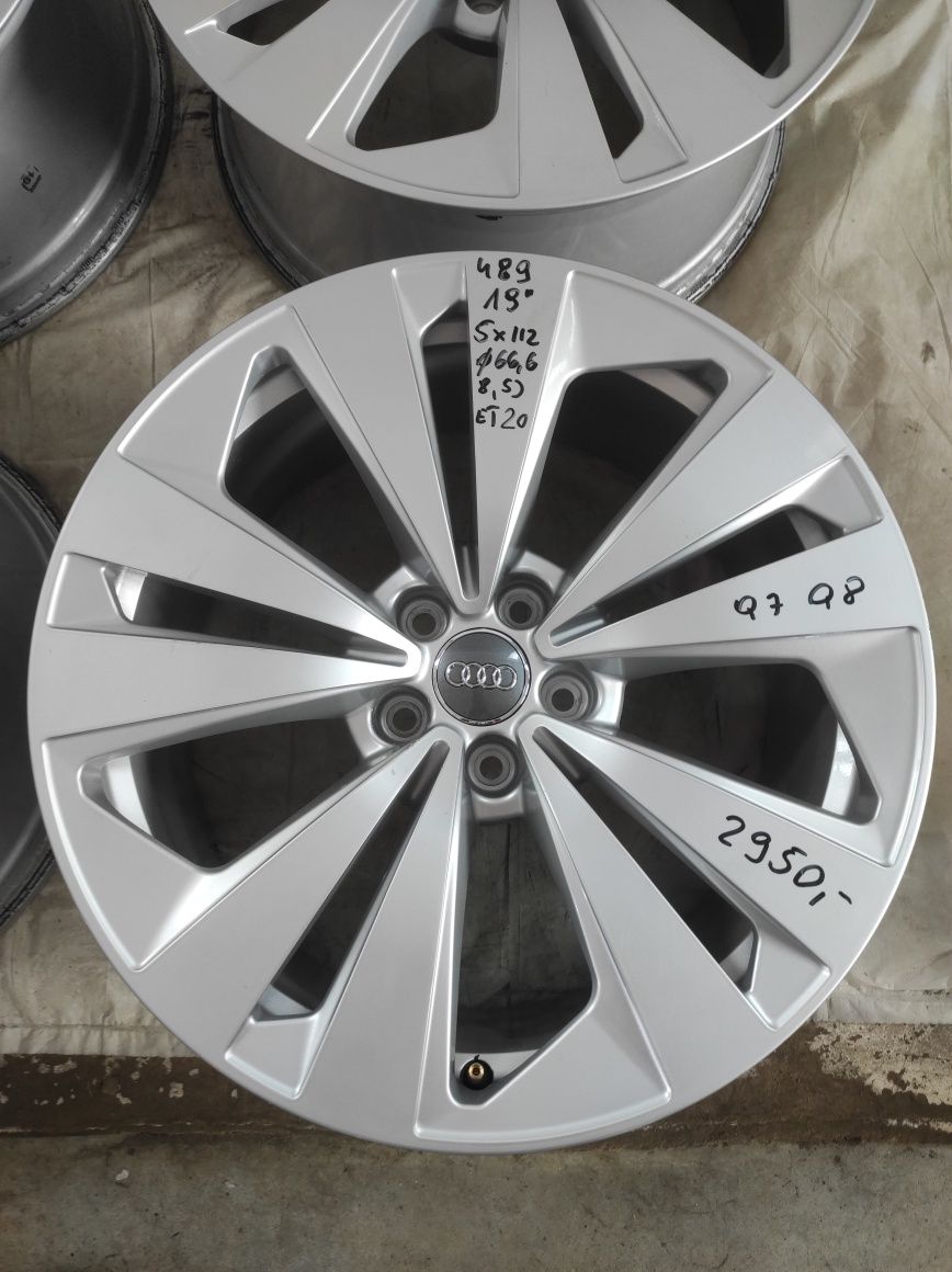 489 Felgi aluminiowe ORYGINAŁ AUDI Q7 Q8 R 19 5x112 otwór 66,6 Bardzo