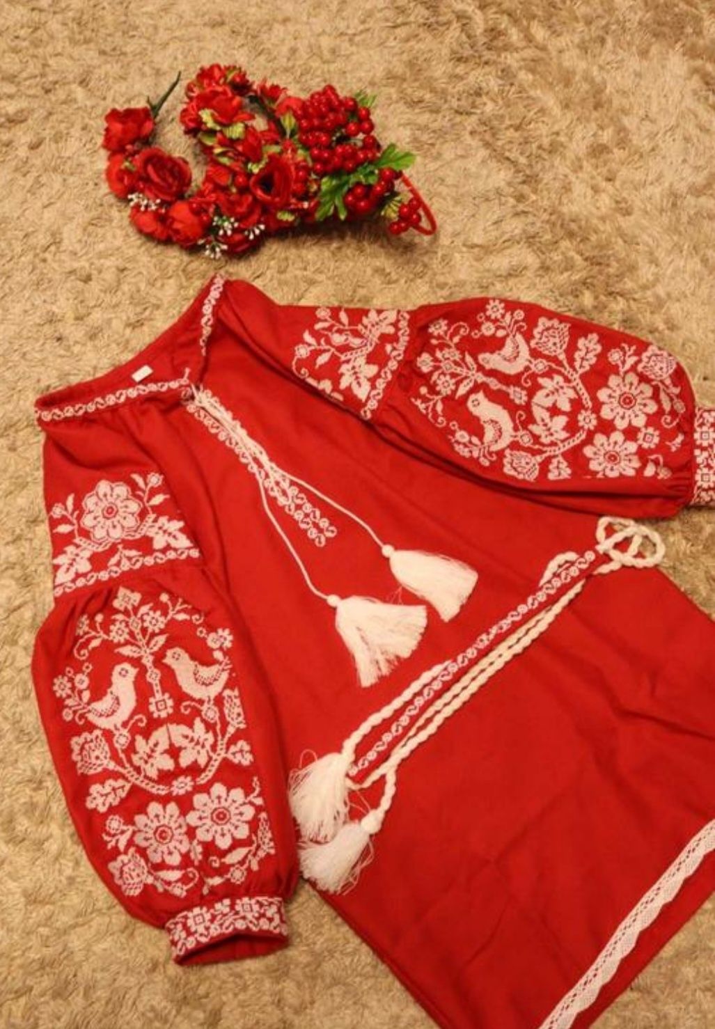 Льняна чарівна сукня для дівчат вишиванка  146р