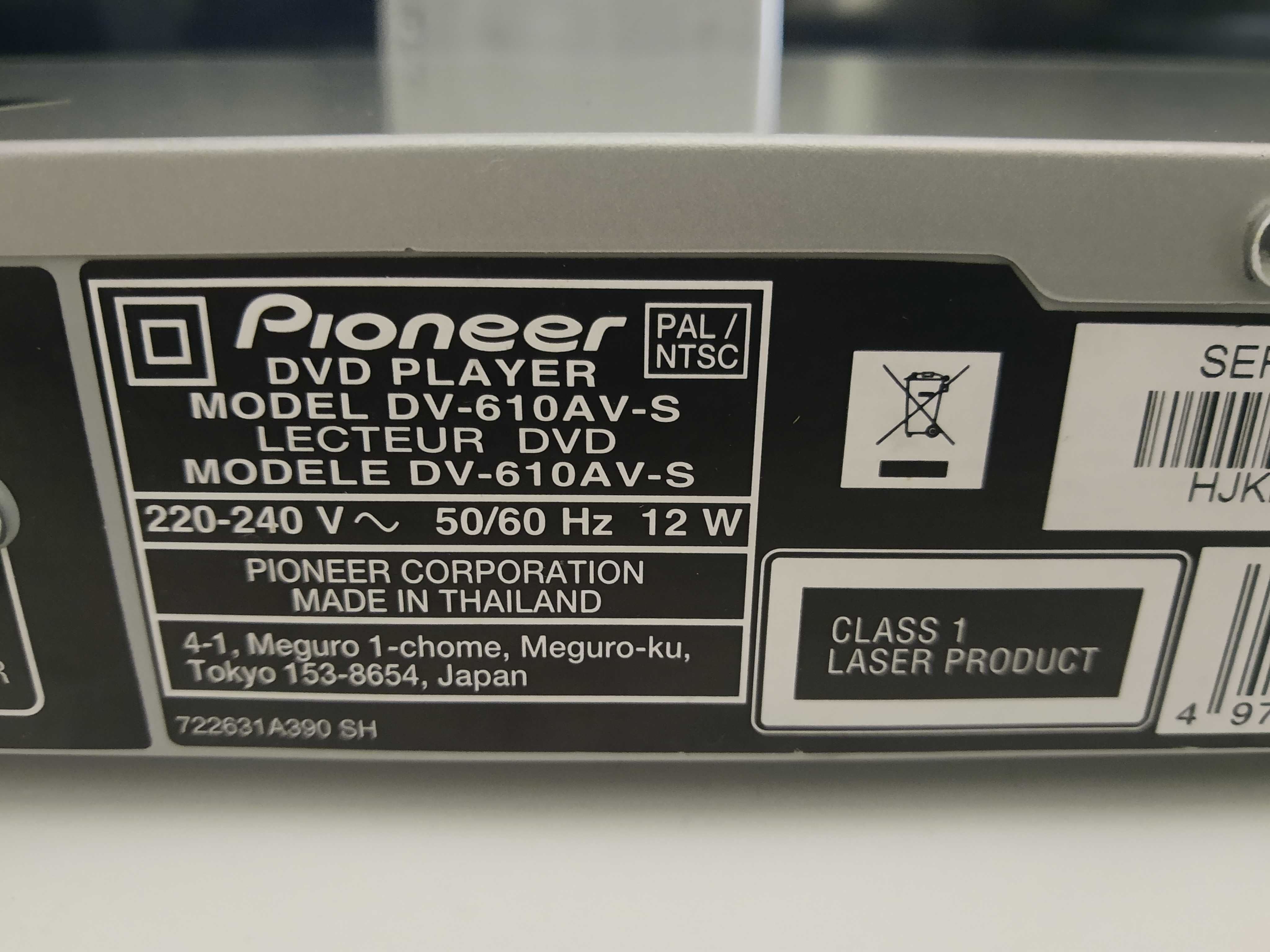 DVD Pionier DV-610AV-S Hdmi