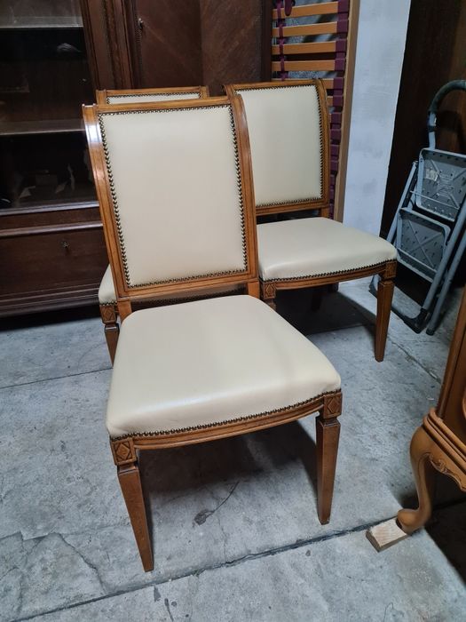 Krzesła 3szt skóra