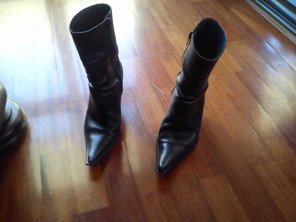 botas pretas 36 de pele