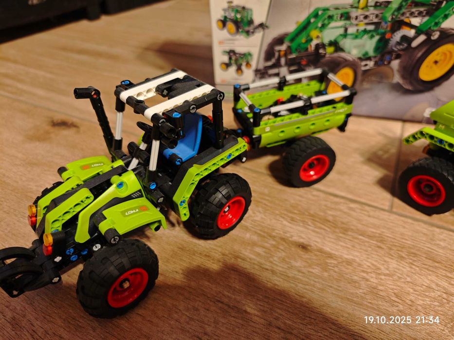 Klocki Techniczne traktor z przyczepą kombajn