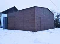 Hala, garaż blaszany drewnopodobny wysoki garaz  8x8 (9x8 10x8 11x7)