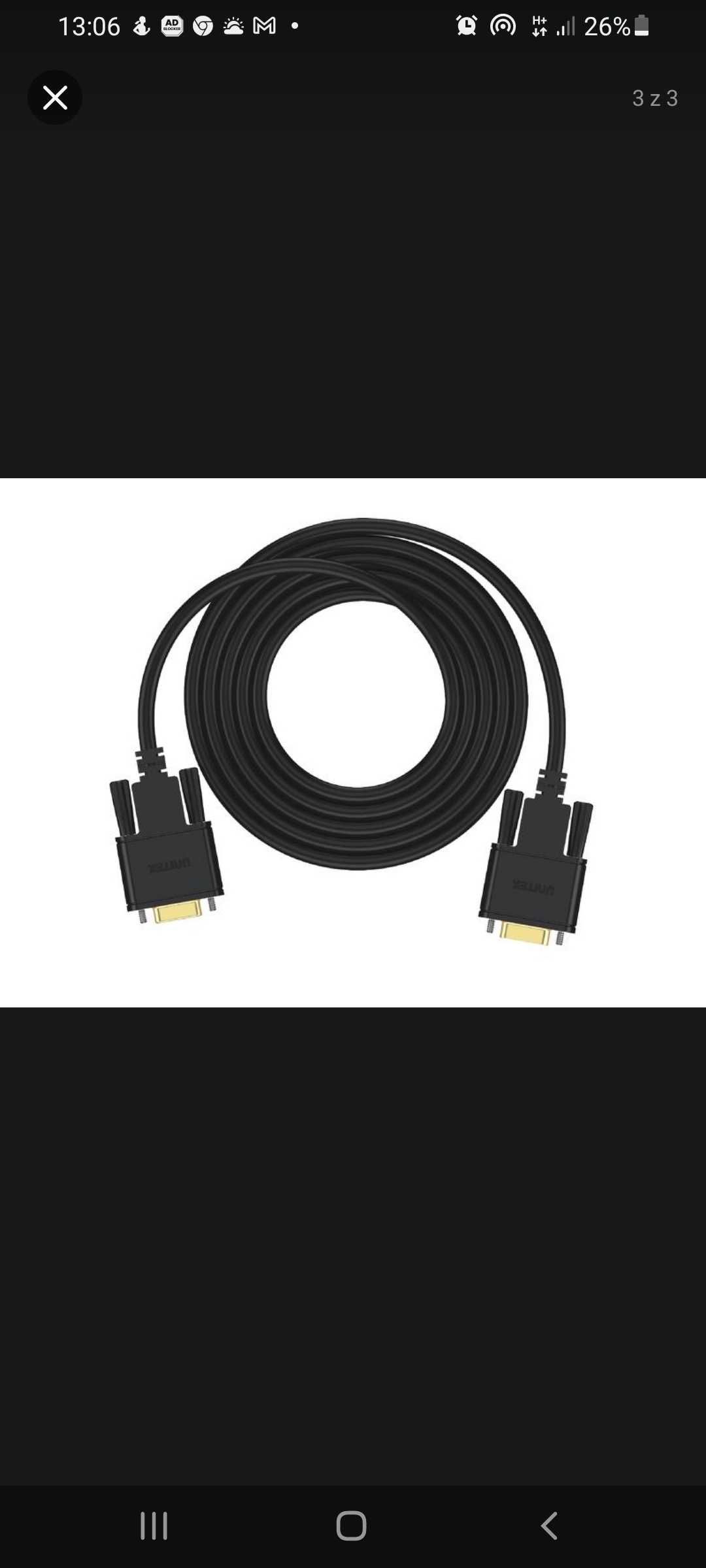 Kabel Unitek  DB9 (9pin) 1,5m łączy  się z  komputerem  i nie tylko
