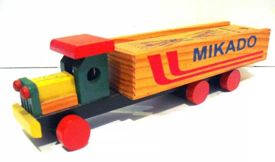 Mikado Game Skill Game  Wooden truck