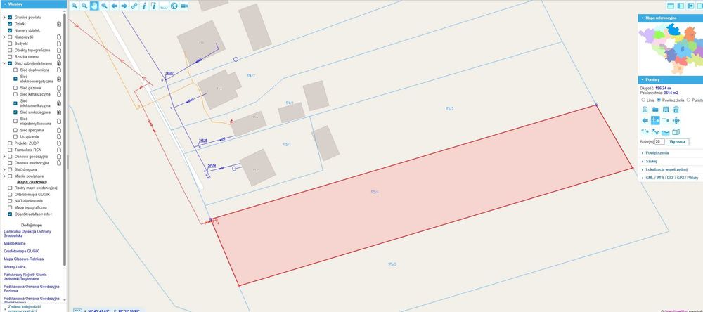Działka rolno -budowlana uzbrojona  z możliwością zabudowy 3614m2