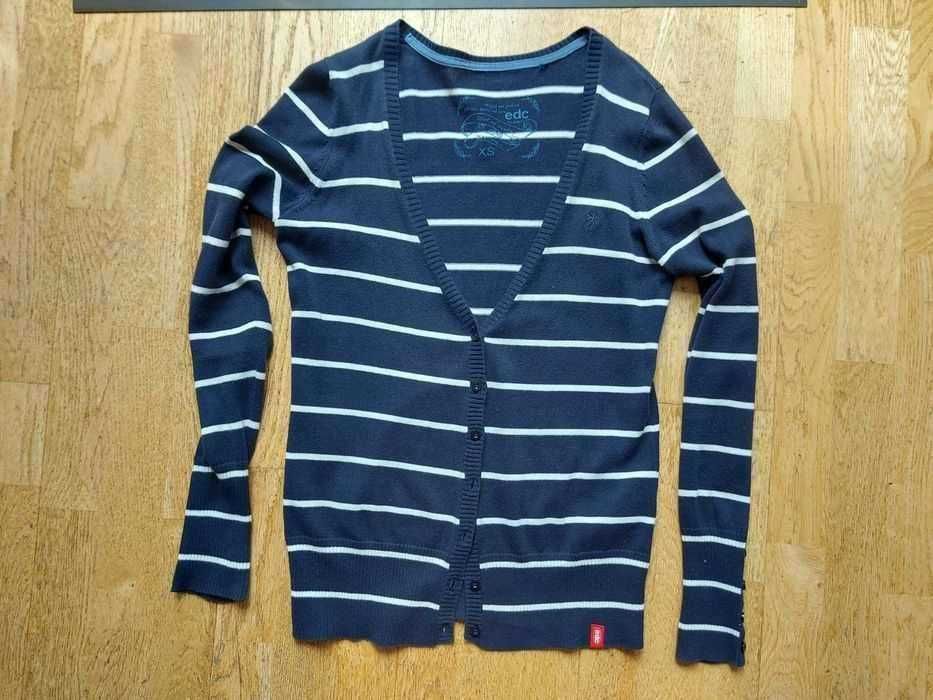 Rozpinany sweterek w paski, S