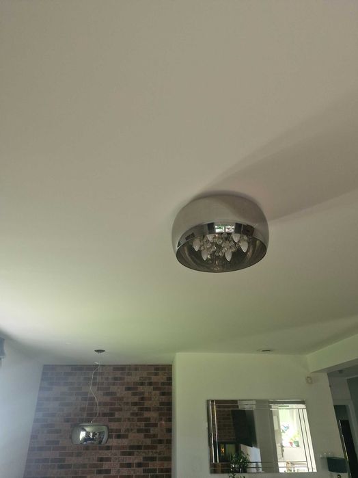 Żyrandol, lampa podłogowa i wisząca glamour srebrna