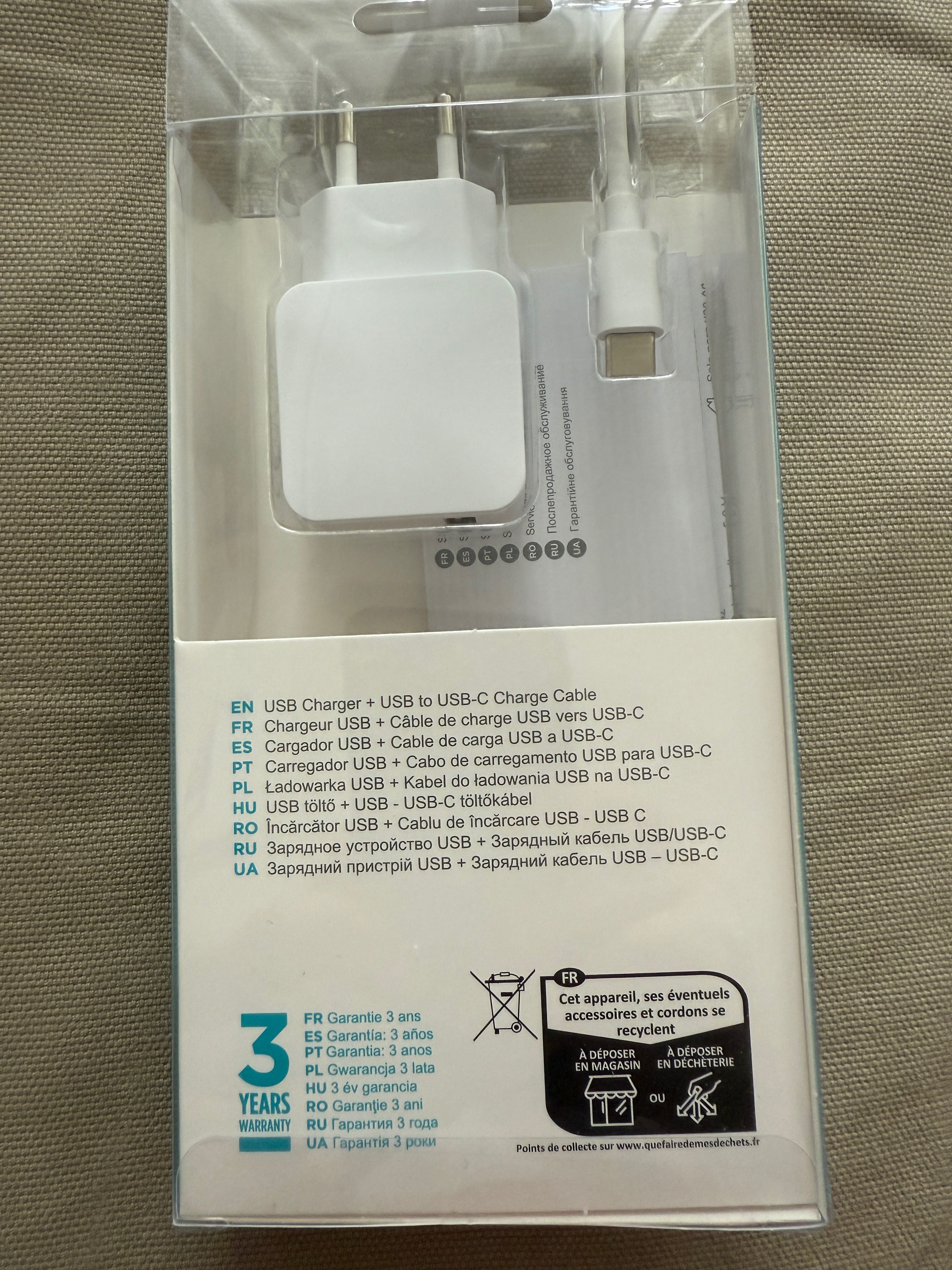 ładowarka usb c z kablem 1,2m