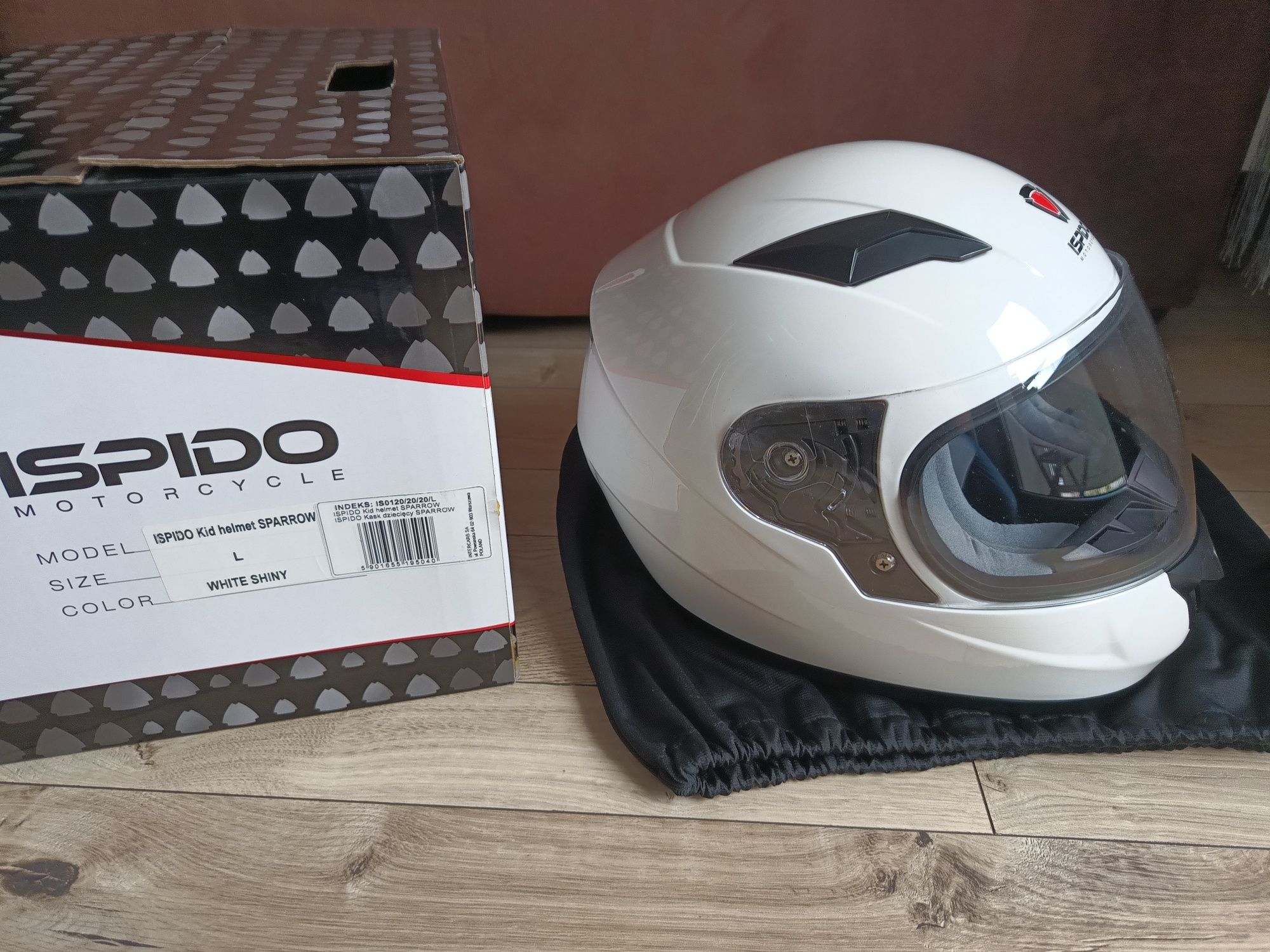 Kask motocyklowy dziecięcy Ispido L jak Nowy