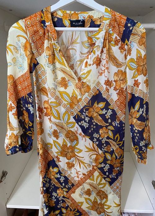 Sand Copenhagen jedwabna sukienka na jesień XS 34 Jedwab 100% silk