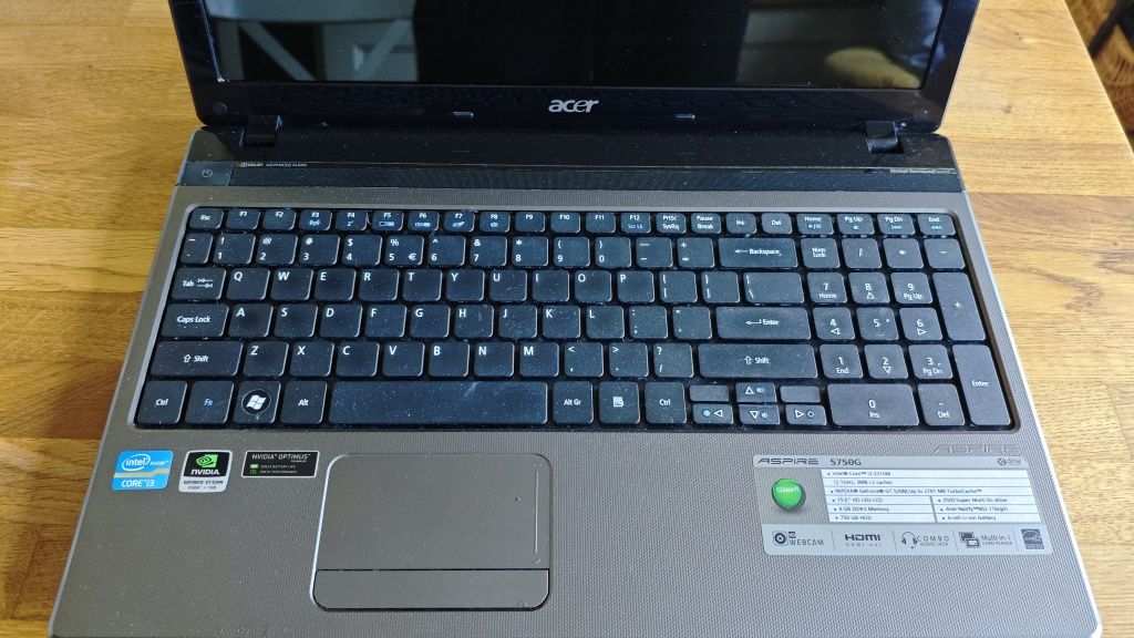 Laptop Acer aspire 5750G