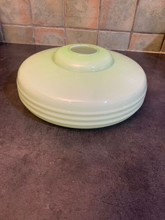 Zielony klosz art Deco huta Zawiercie