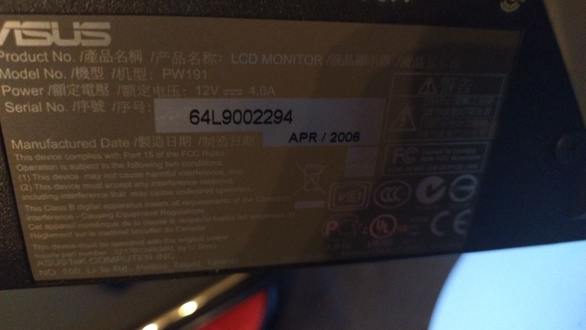 Monitor do komputera Asus