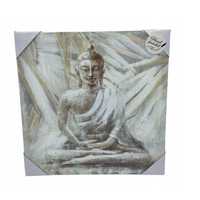 Obraz z buddą ręcznie malowany 38x38cm