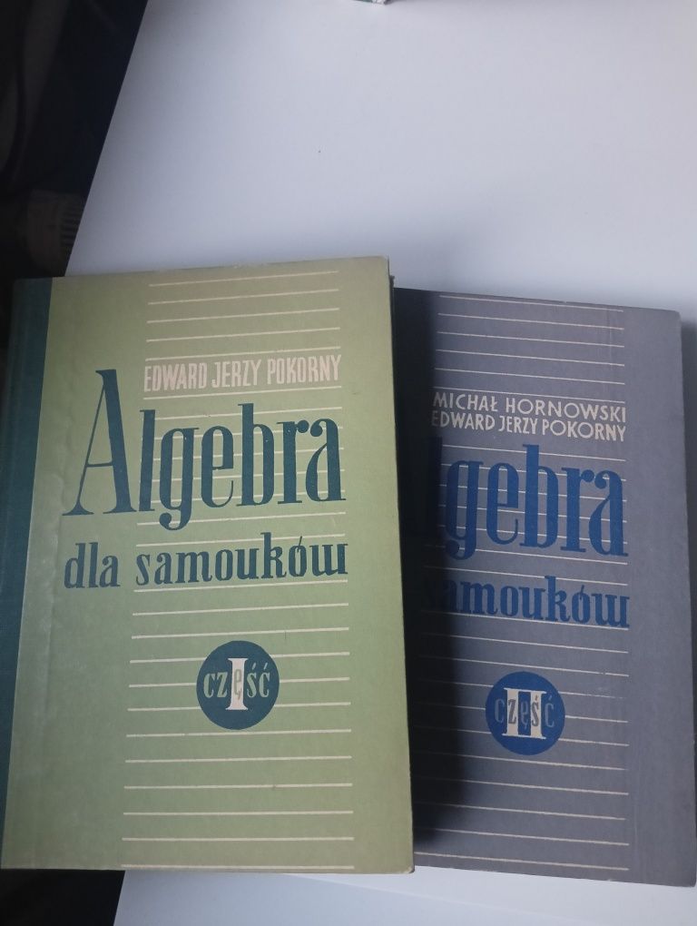 Zestaw 2 książek Algebra dla samouków cz 1 i 2