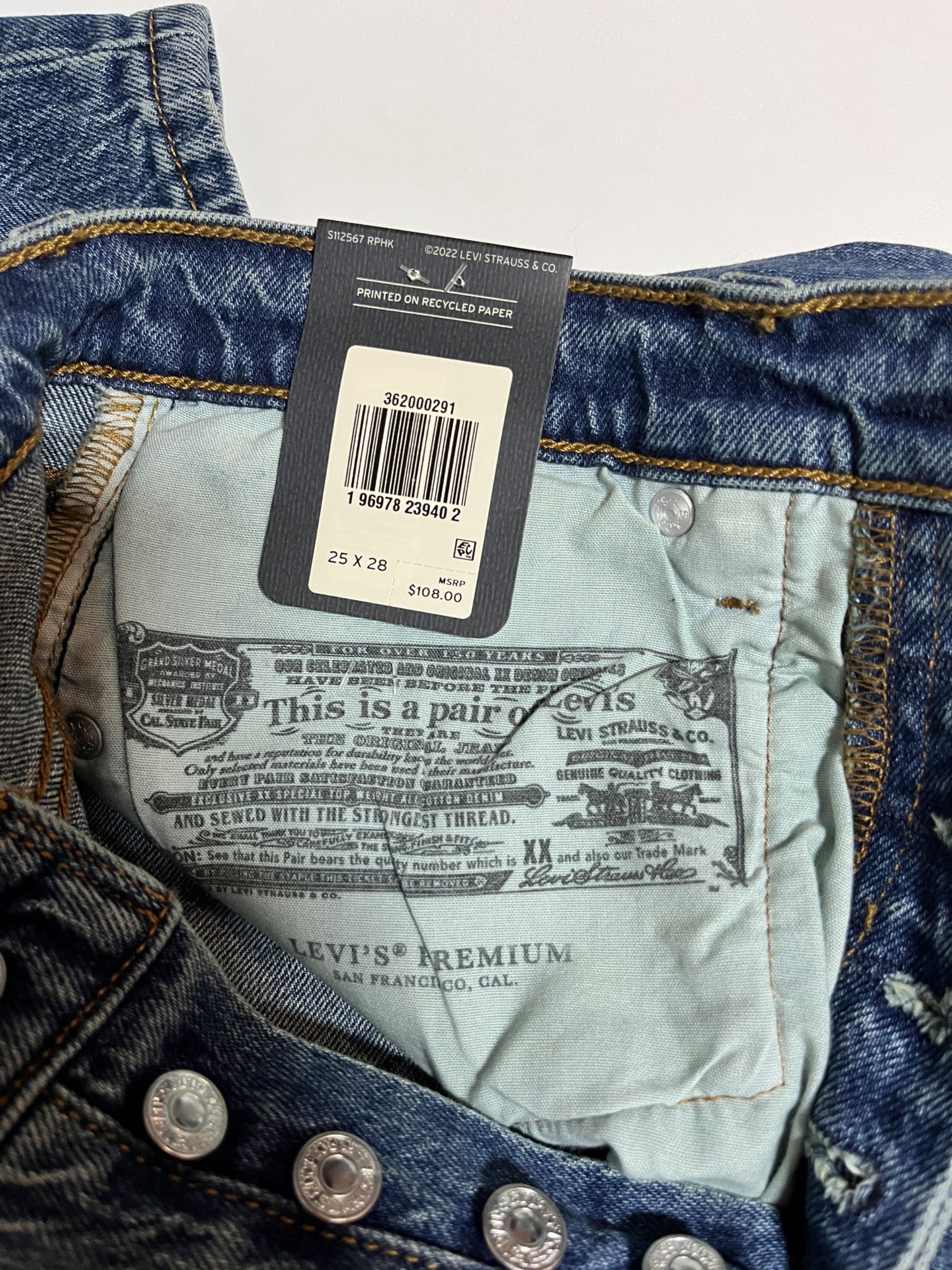 Levi's 501 crop stand off оригінальні джинси 25/28