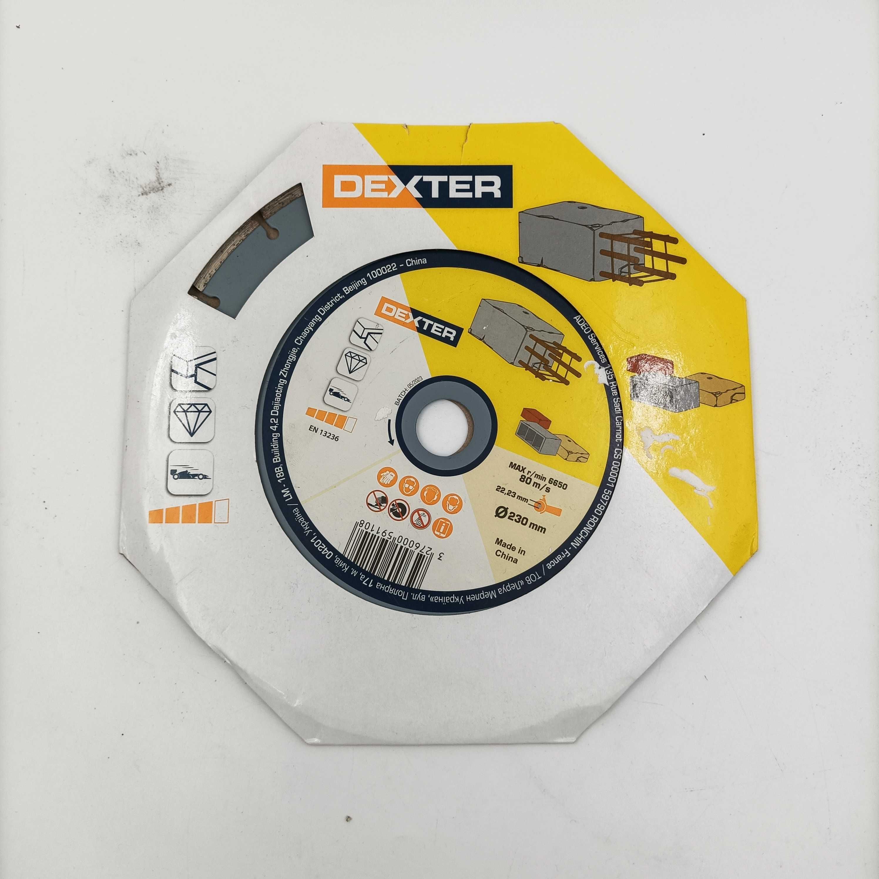 Tarcza Diamentowa Segmentowa Do Betonu DEXTER 230mm NOWA