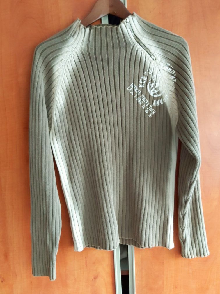 Sweter sport. rozmiar L wzór ściągaczowy dopasowujący się do sylwetki