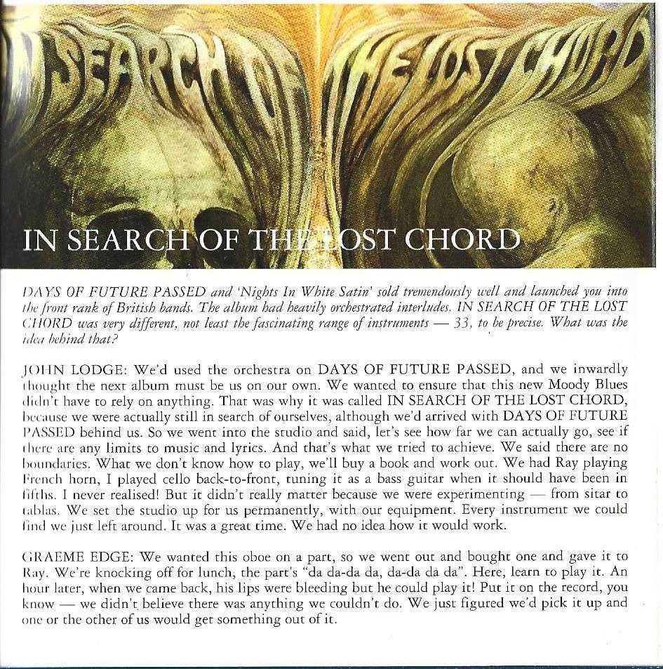 Moody Blues - - - - - In Search of the Lost Chord - - - - - CD