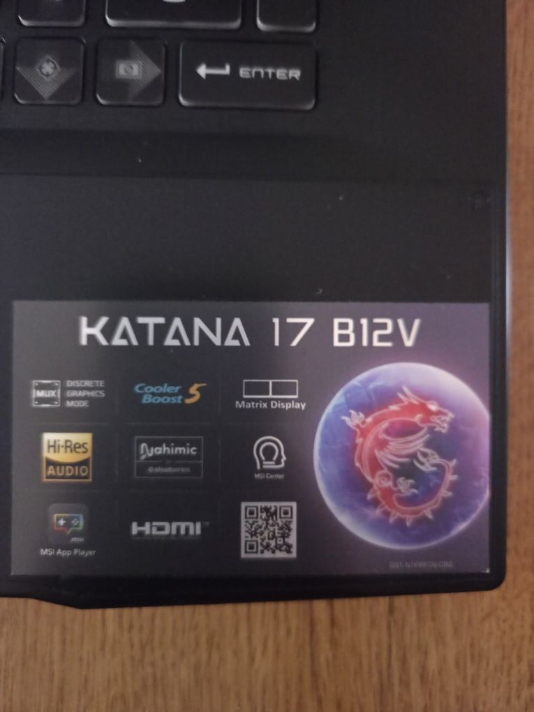 Laptop Katana 17 B12VX