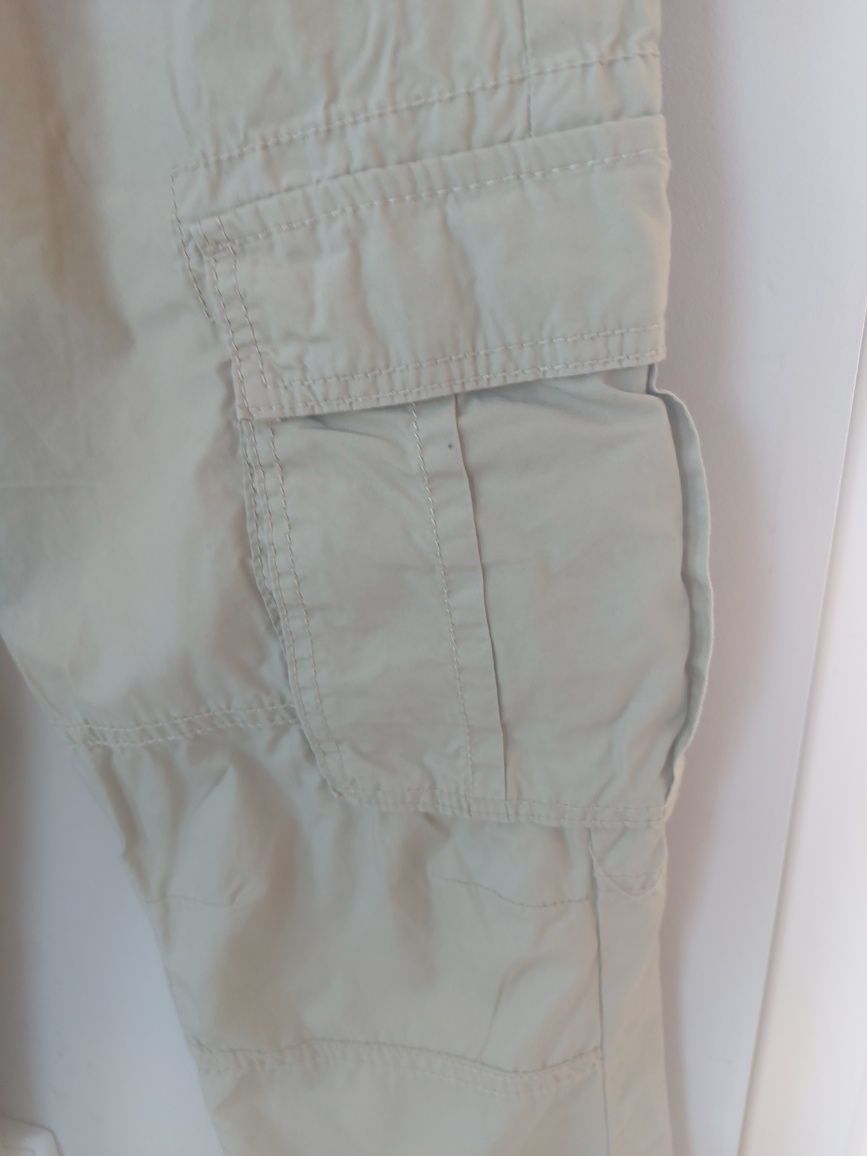 Spodnie cienkie 146-158 cm bojówki gumka