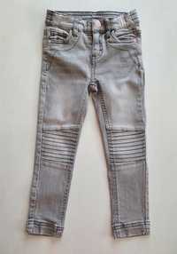 Nowe Szare spodnie jeansowe skinny rurki z regulacją w pasie Kiki&Koko