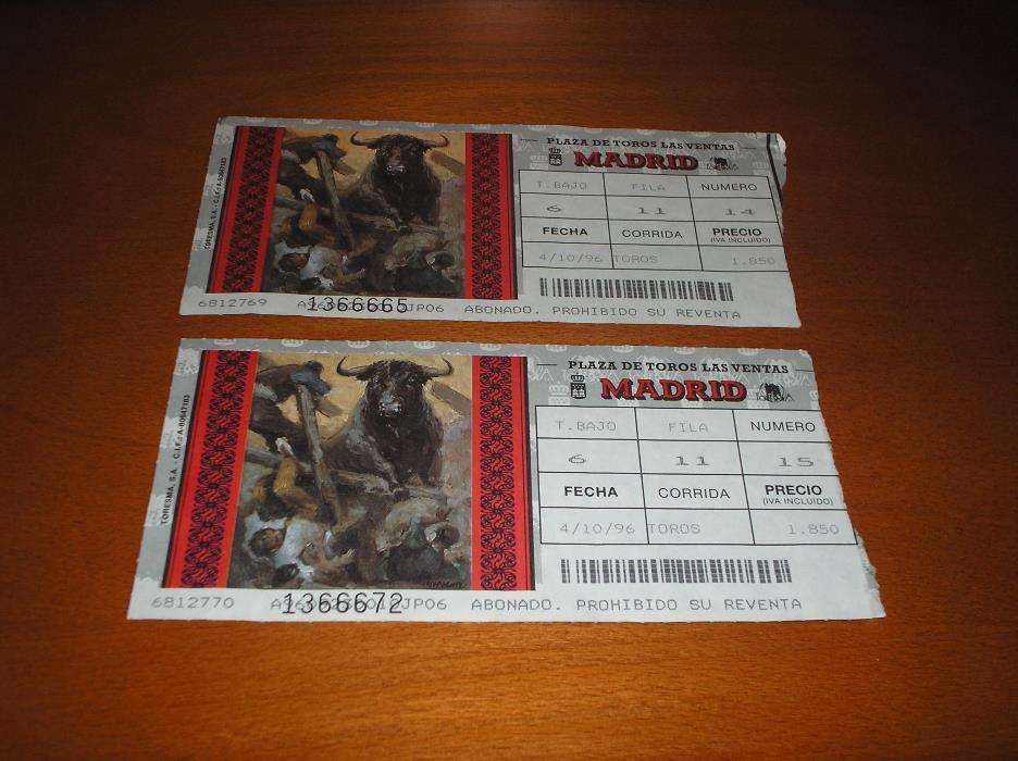 Tauromaquia bilhete tourada em Madrid