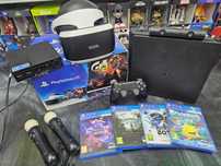 NA BOGATO Konsola PS4 Slim + Gogle VR + 2x Move + Kamera 4 gry Gwar 6
