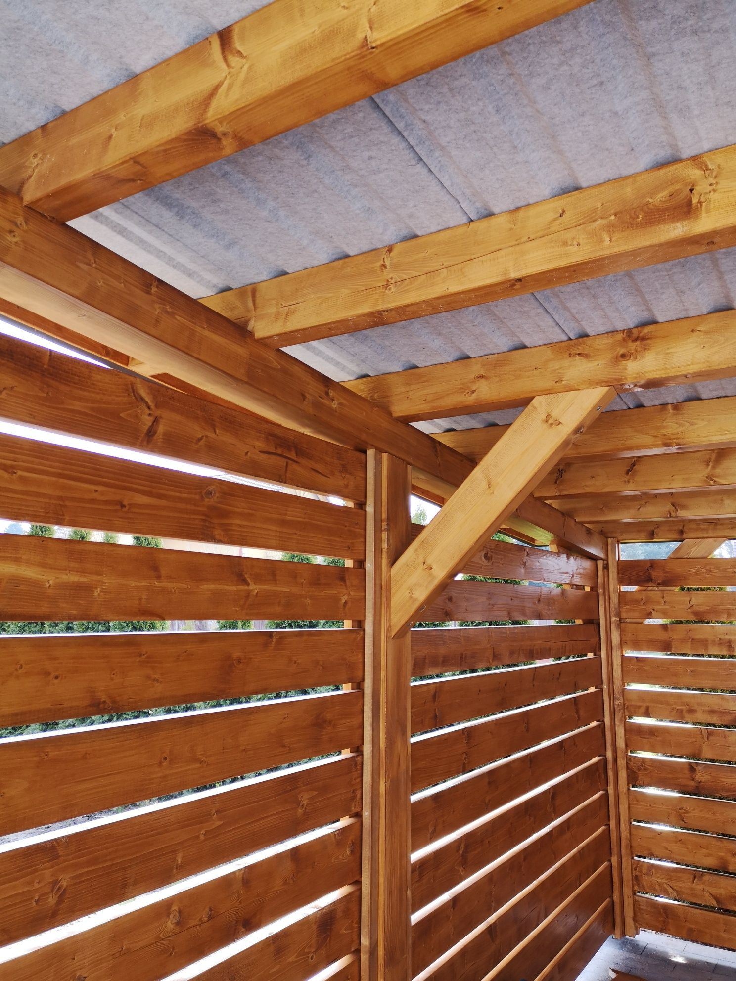 Wiata garażowa drewniana carport altana garaż zadaszenie tarasu