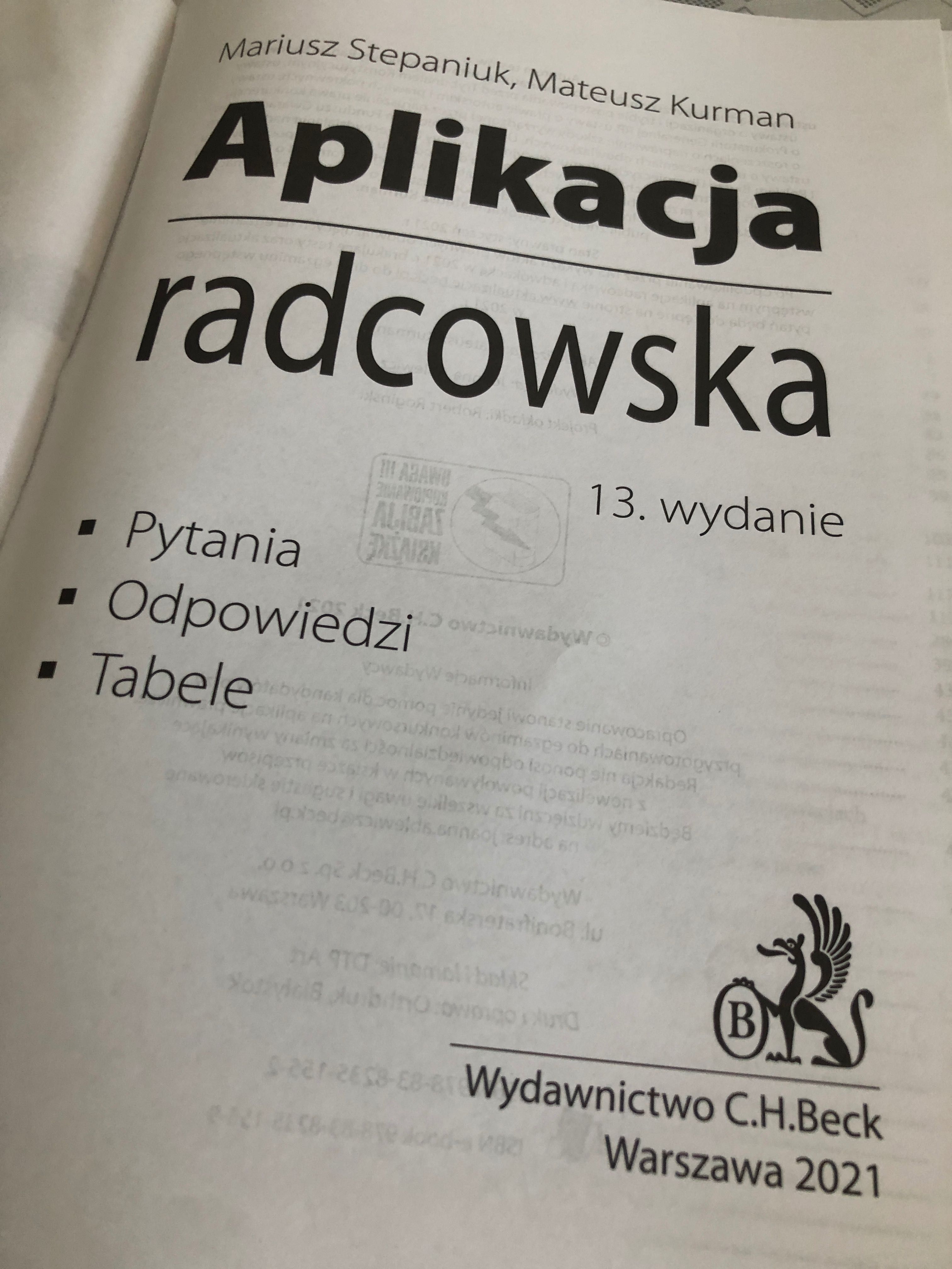 Aplikacja Radcowska - Mariusz Stepaniuk (testy)