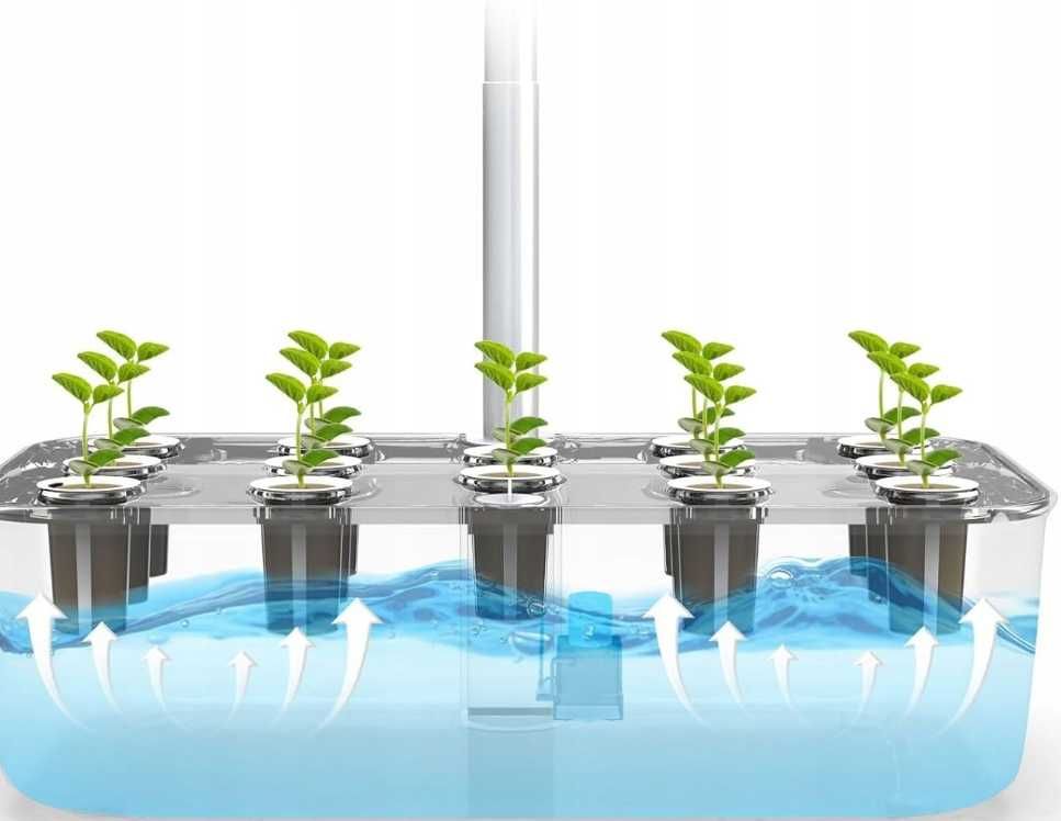Inteligenta donica do uprawy roslin z system nadawadniania lampami Led