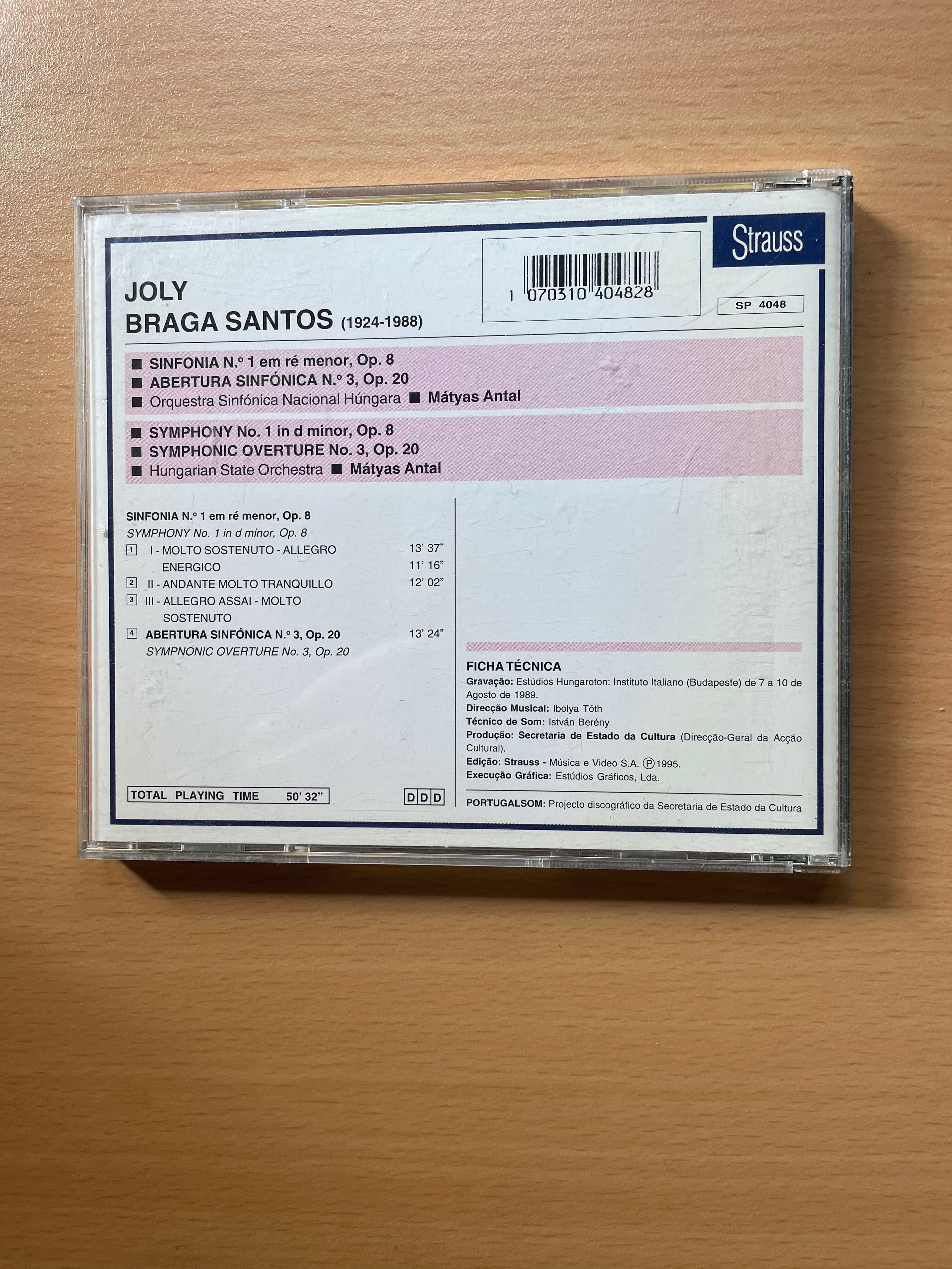 CD Sinfonia 1 e Abertura Sinfónica 3 Braga Santos - PortugalSom