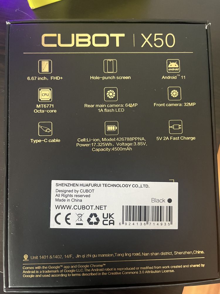 Telefon z uszkodzonym wyświetlaczem CUBOT x50