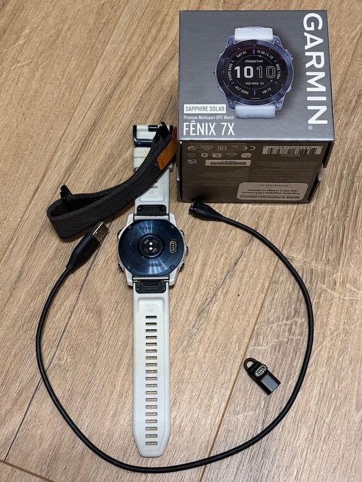 Zegarek Garmin Fenix 7X Sapphire Solar DLC 51 mm Jasnoniebieski Tytan