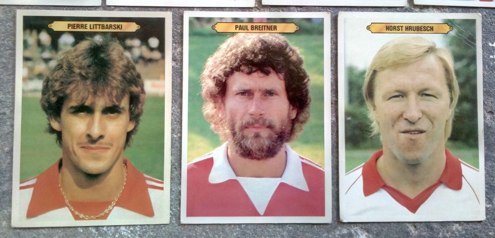 Cartões de jogadores de futebol alemães antigos