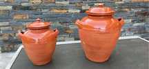 Conjunto de potes em barro