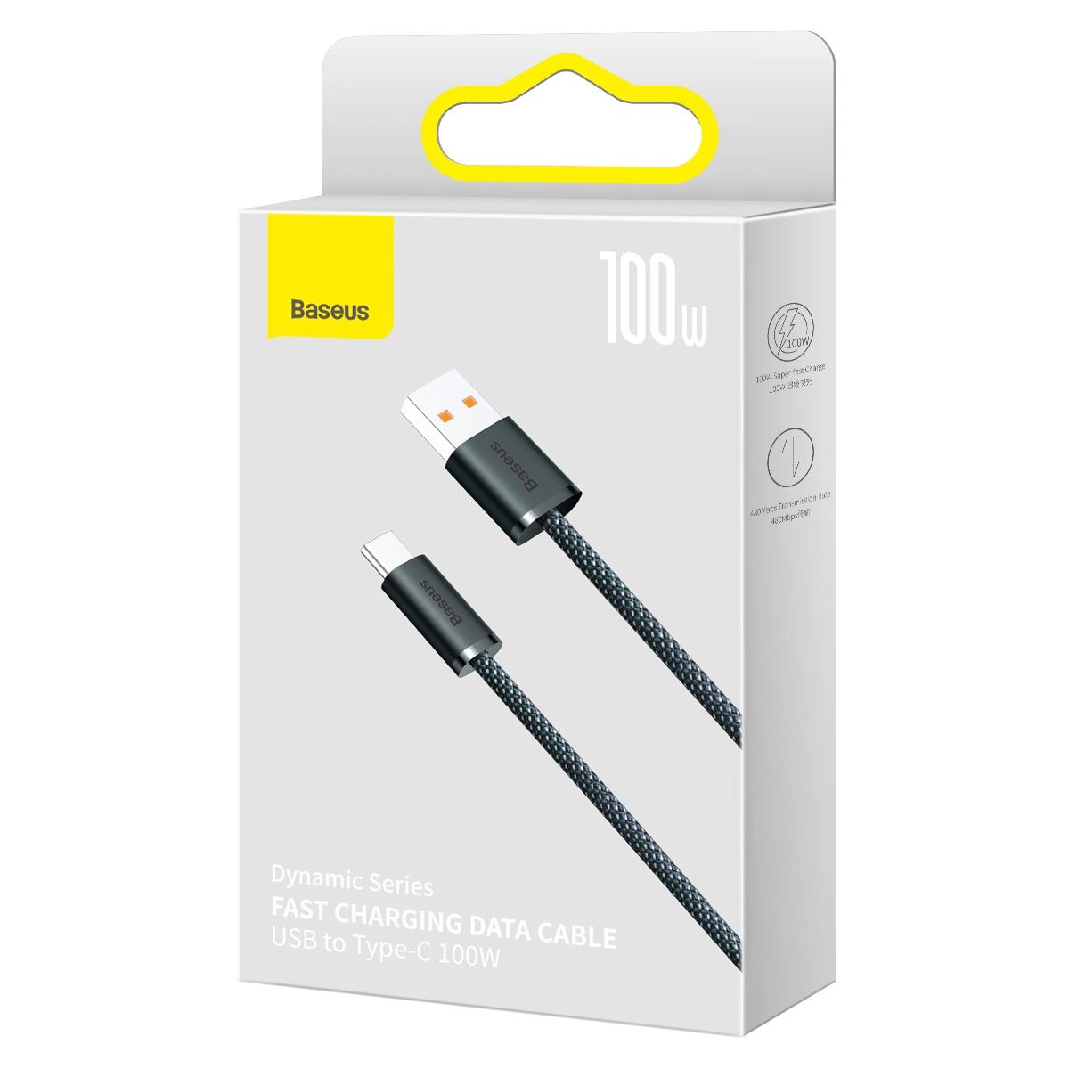 Baseus Dynamic Series Kabel Usb - Usb Typ C 100W 1M Szary (Cald000616)