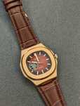 Seiko mod Nautiko open heart skórzany pasek