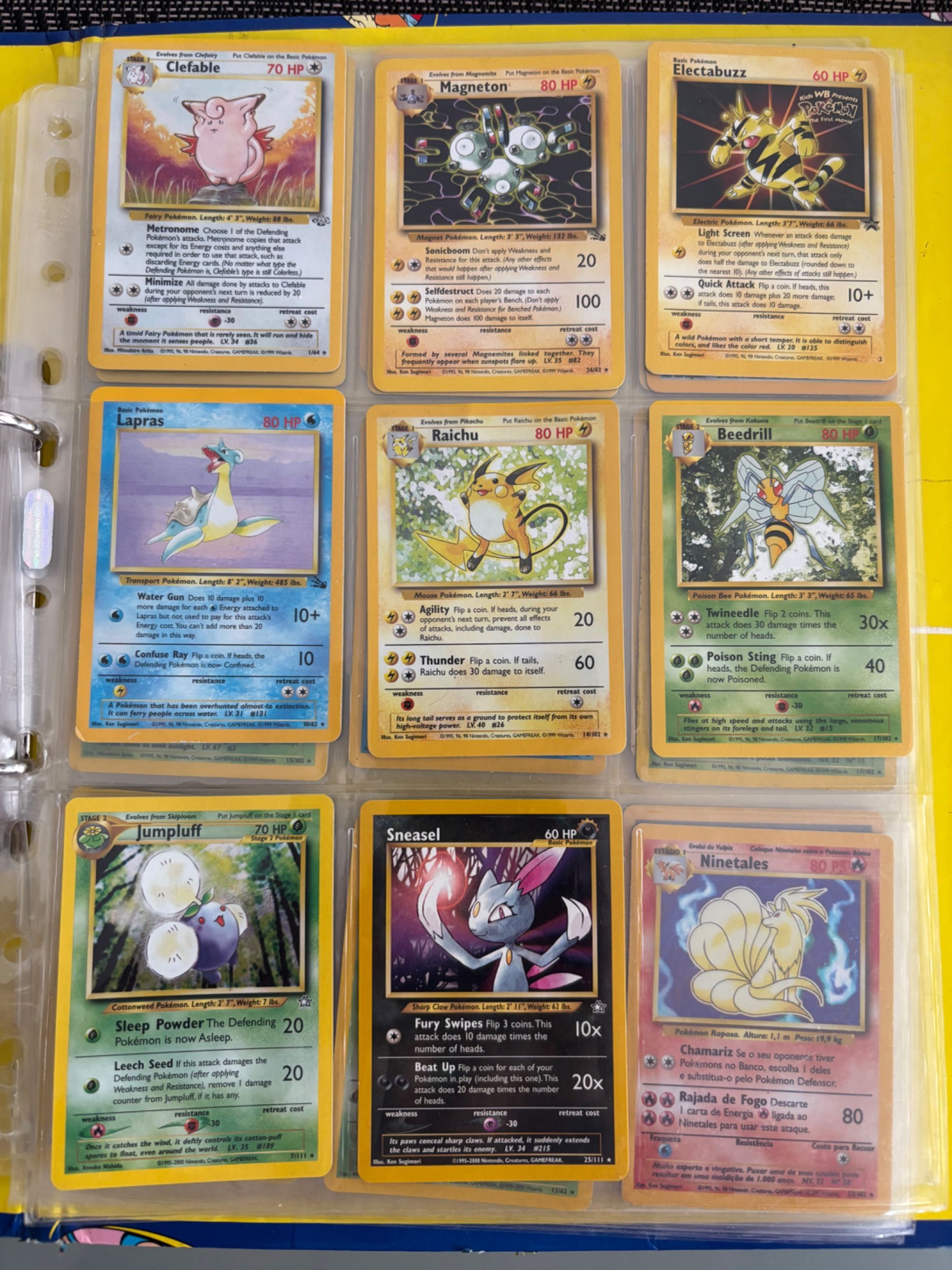 Coleção cartas pokemon Base Set