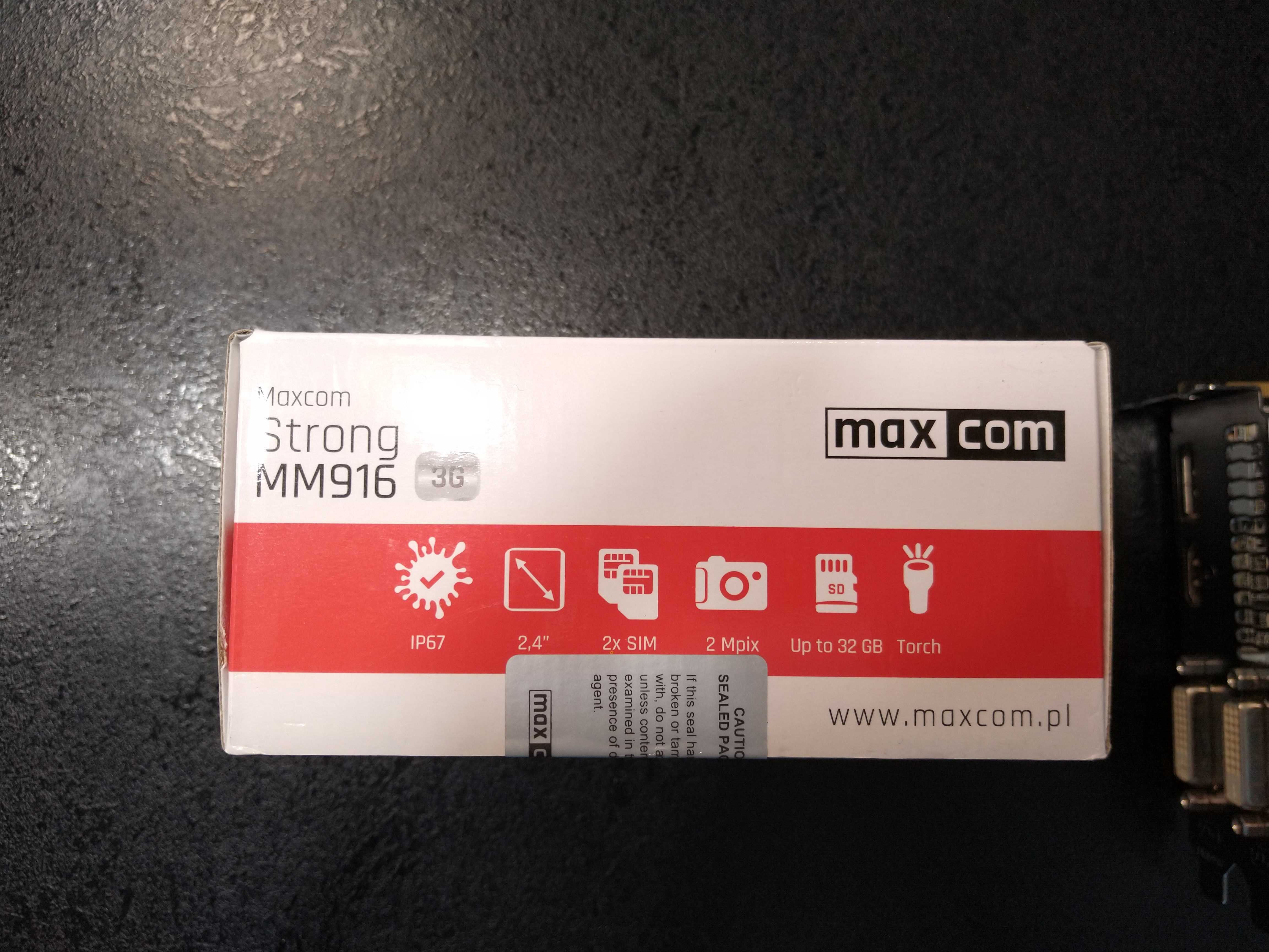 Telefon MAXCOM Strong MM916, nowy, wodoodporny