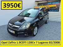 Opel Zafira 1.9CDTi 120Cv 7 Lugares 02/2008
