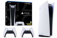 Konsola PlayStation 5 Digital 1TB + 2 pady | Komplet, stan idealny!